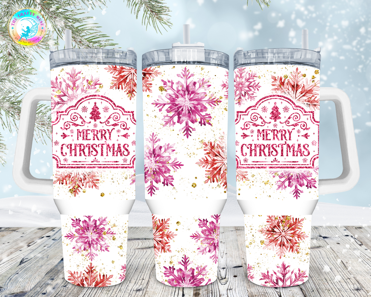 Christmas Themed 40 oz Tumblers