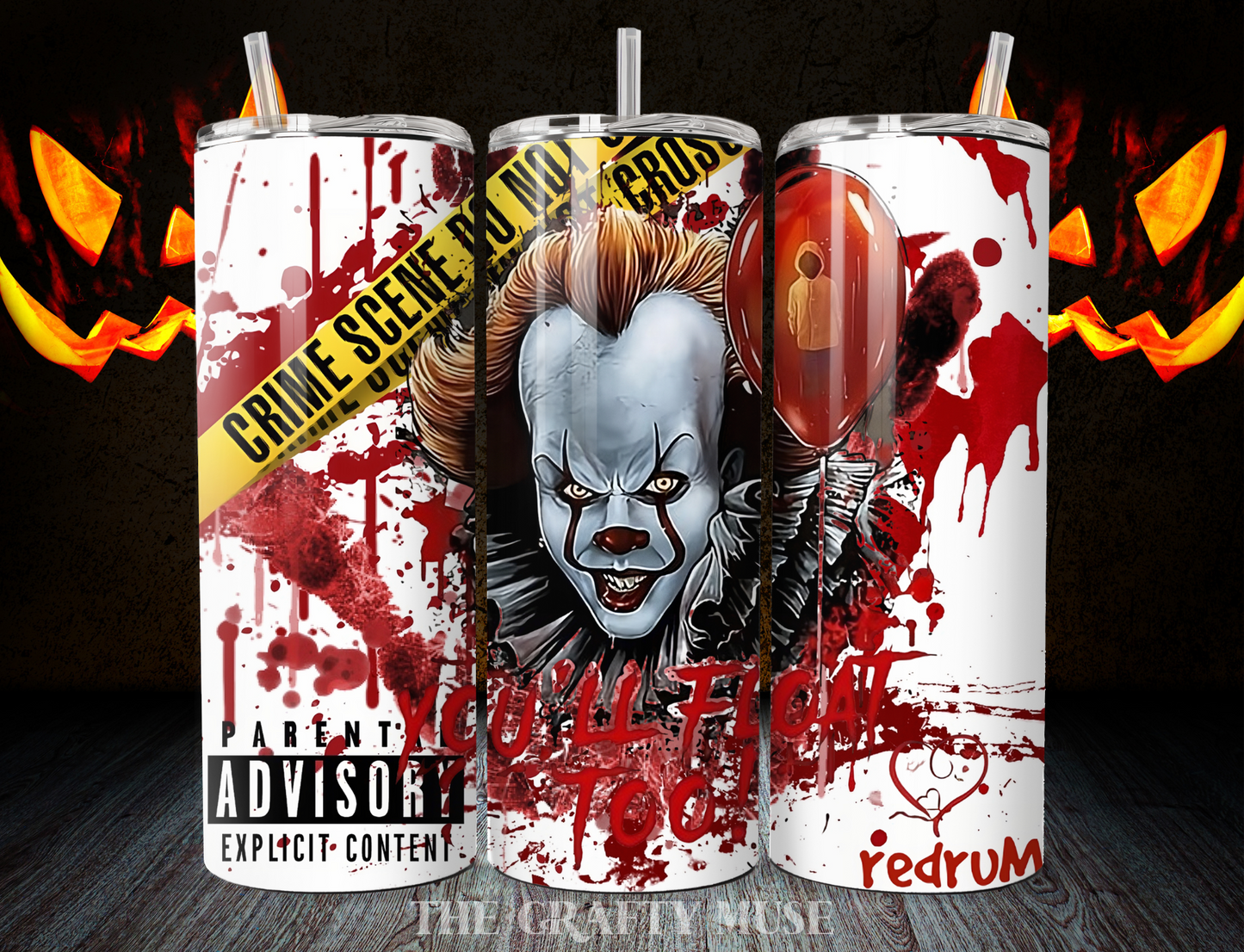 Halloween Horror Themed 20 oz Tumblers