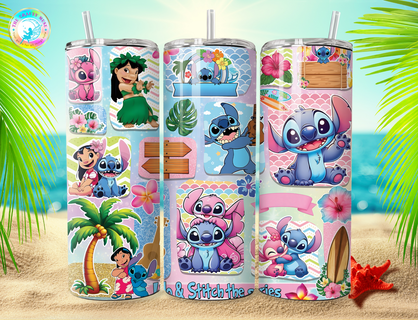 Stitch Themed 20 oz Tumblers