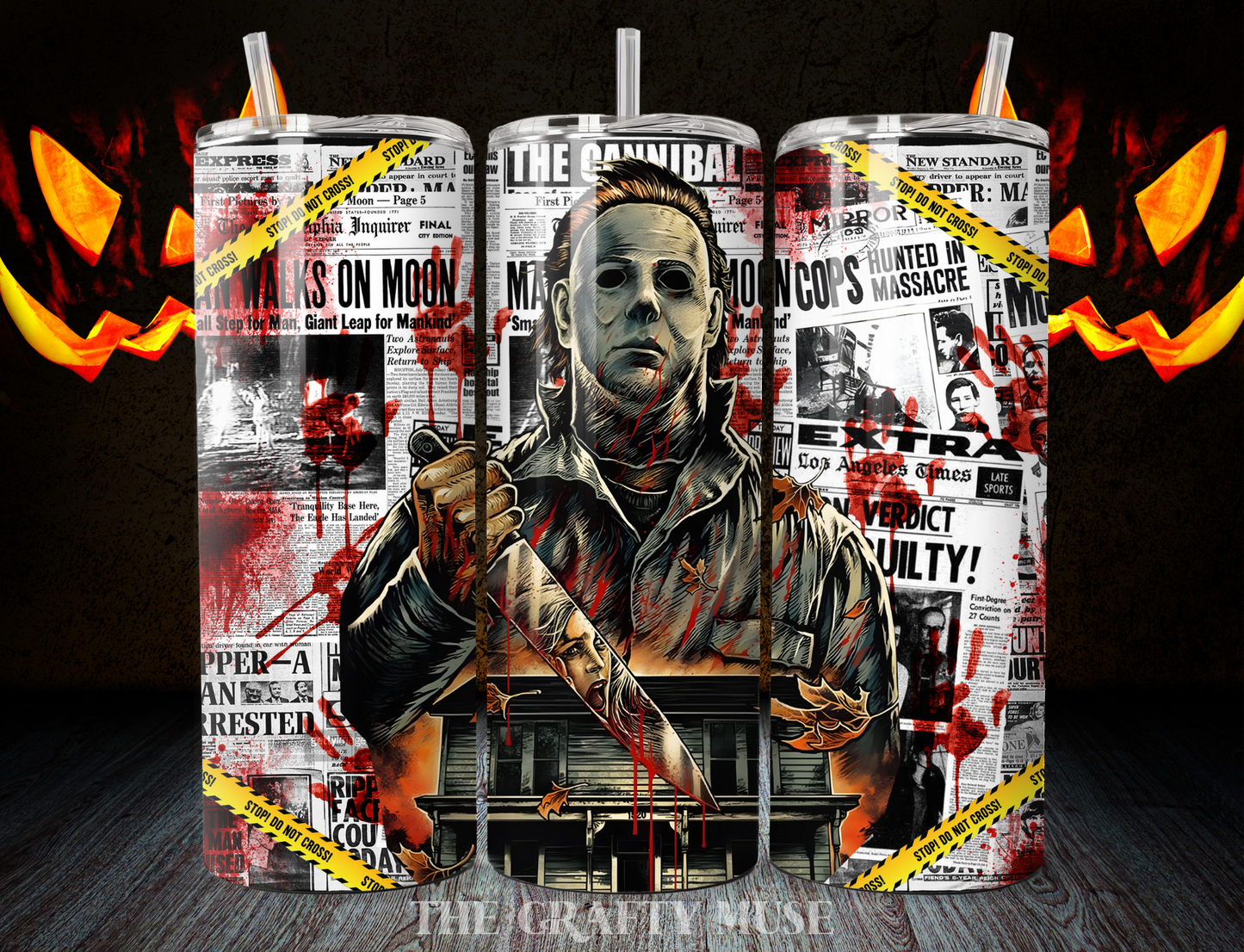 Halloween Horror Themed 20 oz Tumblers