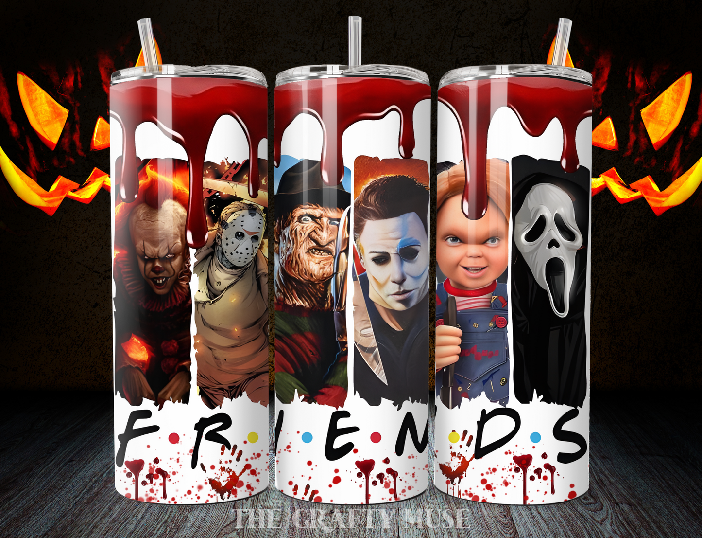 Halloween Horror Themed 20 oz Tumblers
