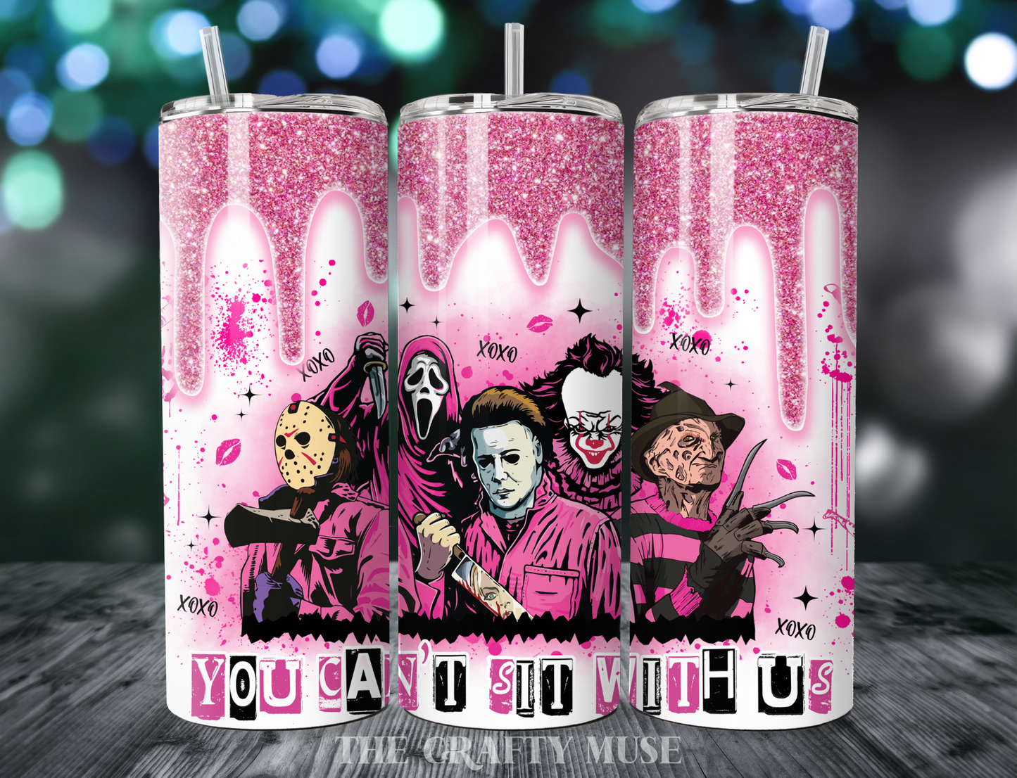 Halloween Pink Themed 20 oz Tumblers