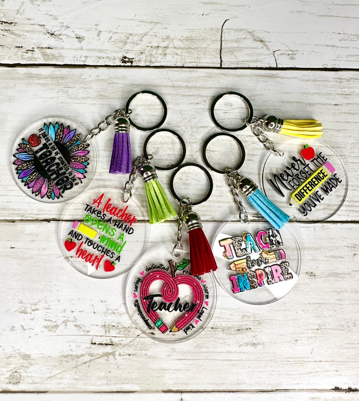 Teacher Appreciation Themed Keychains