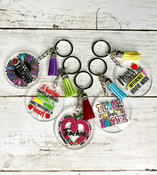 Teacher Appreciation Themed Keychains