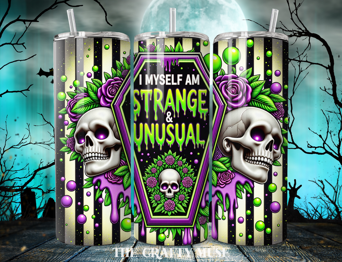 Halloween Beetlejuice Themed 20 oz Tumblers