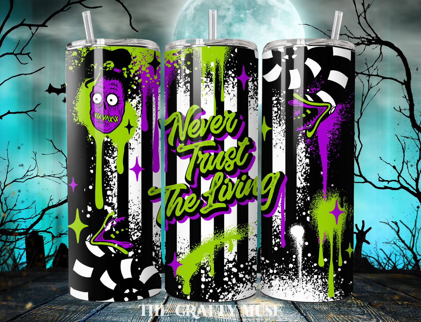 Halloween Beetlejuice Themed 20 oz Tumblers