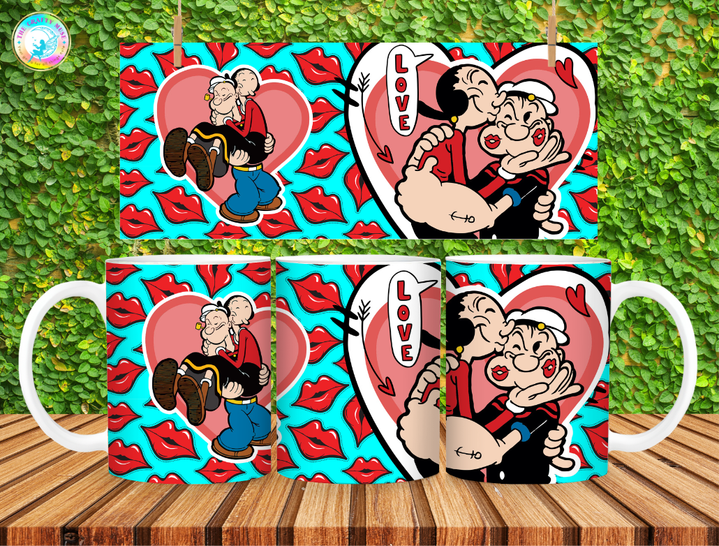 Valentine's Day Cartoon Themed 11 oz Mug