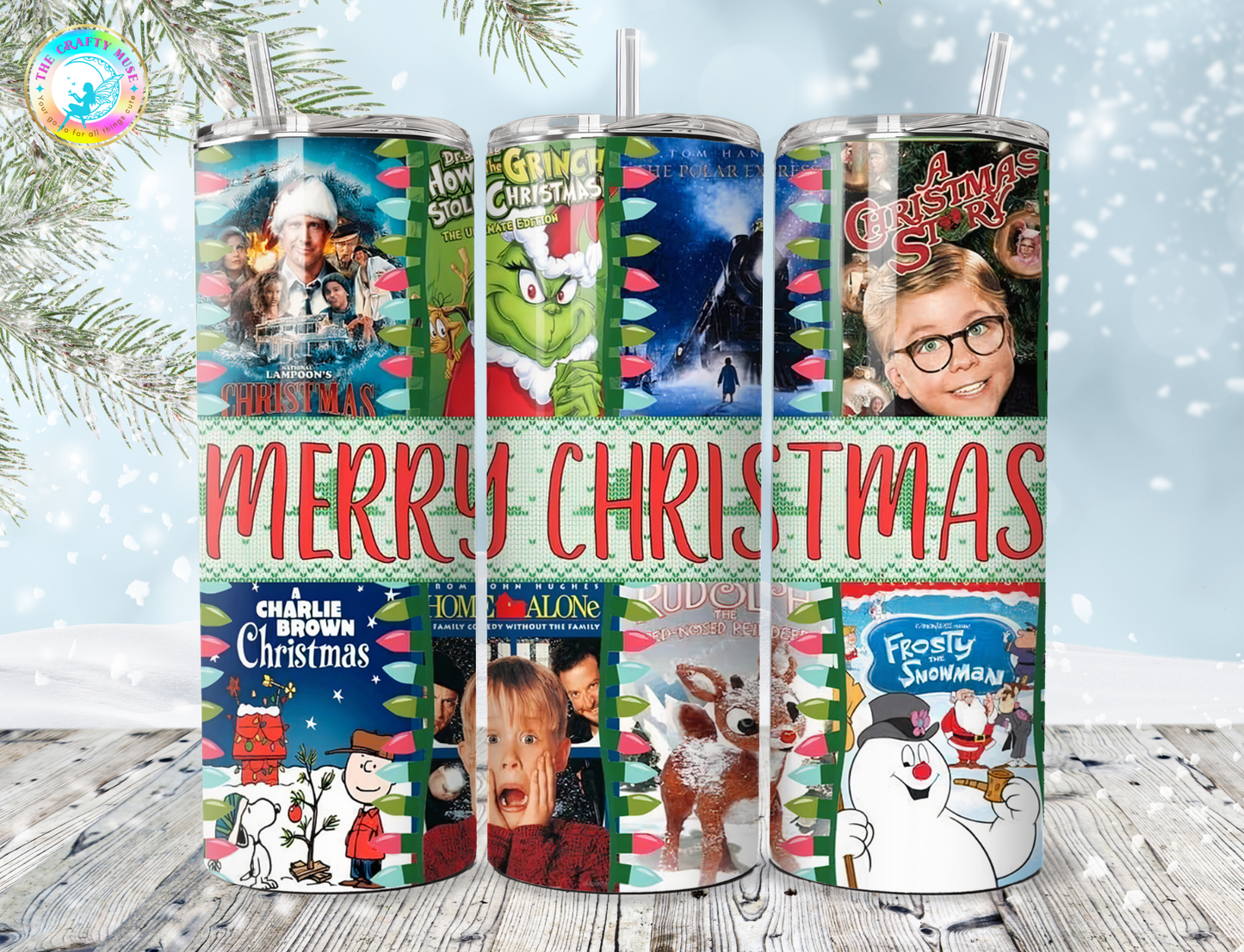 Christmas Movie Themed 20 oz Tumblers