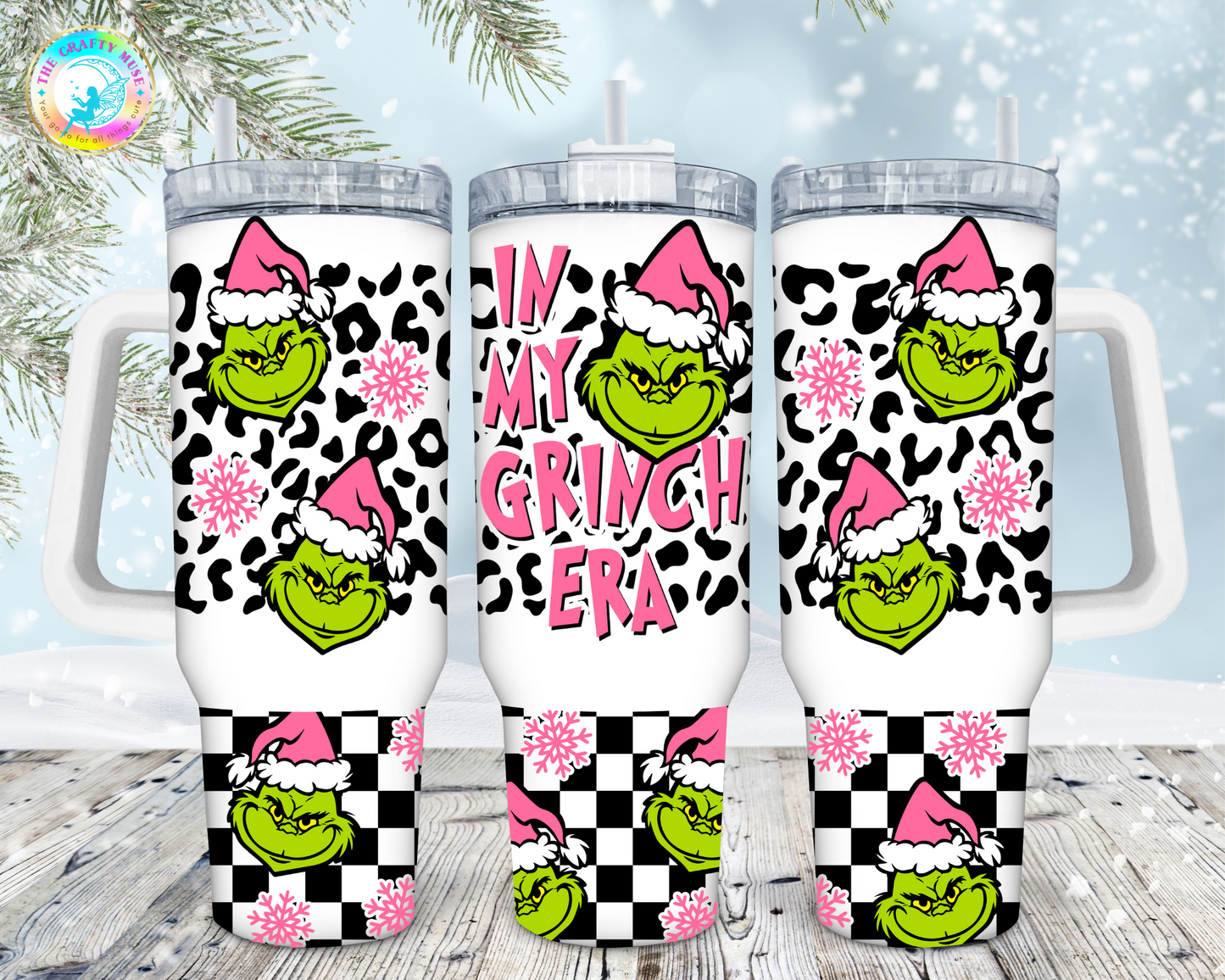 Grinch Themed 40 oz Tumblers