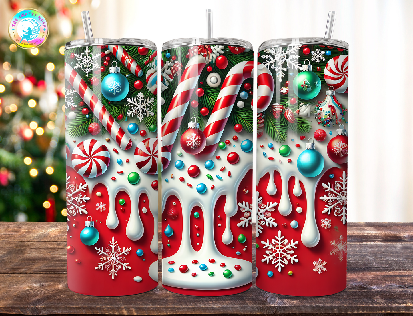 Christmas Themed 20 oz Tumblers