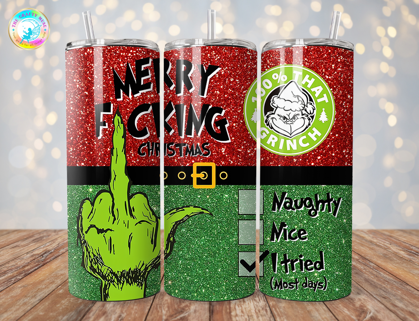 Christmas Grinch Themed 20 oz Tumblers