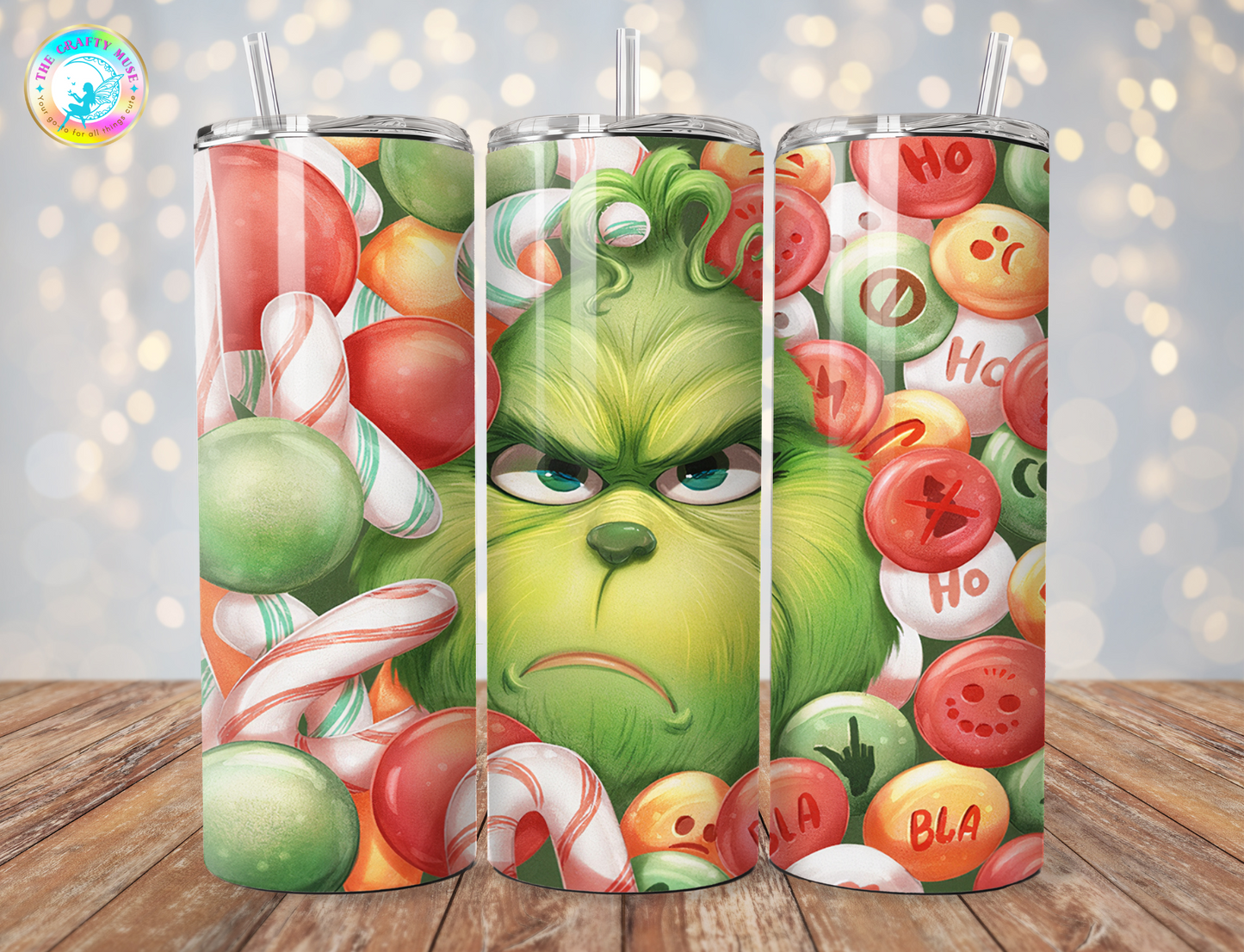 Christmas Grinch Themed 20 oz Tumblers