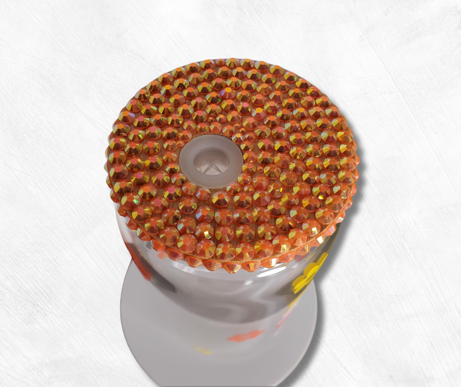Full Rhinestone Lid