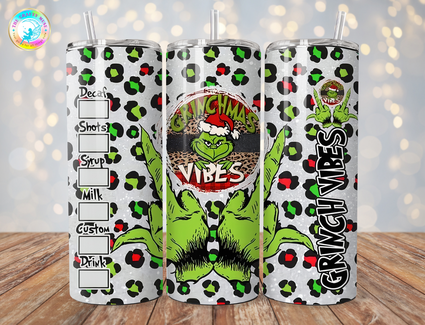 Christmas Grinch Themed 20 oz Tumblers