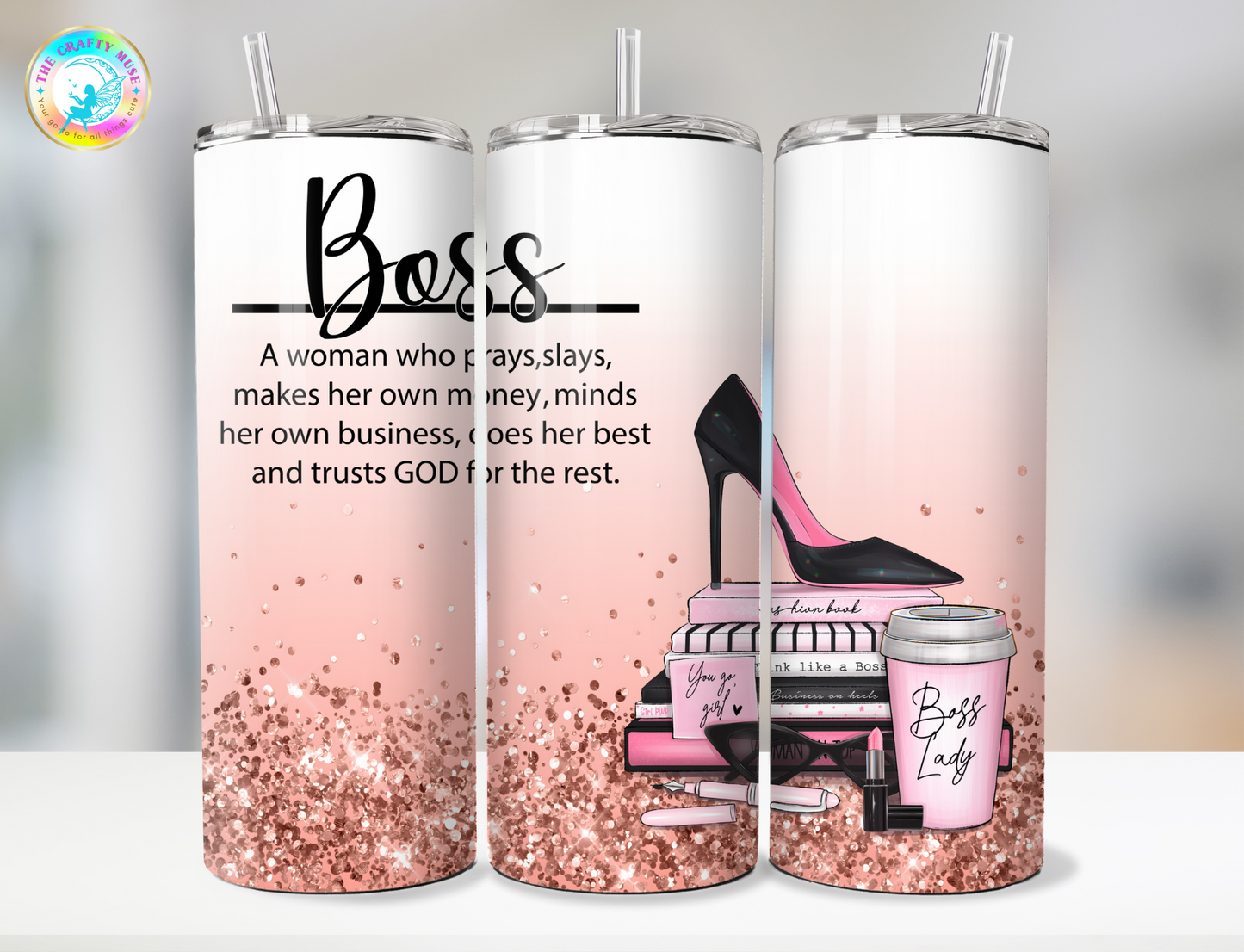 Boss Babe Themed 20 oz Tumblers