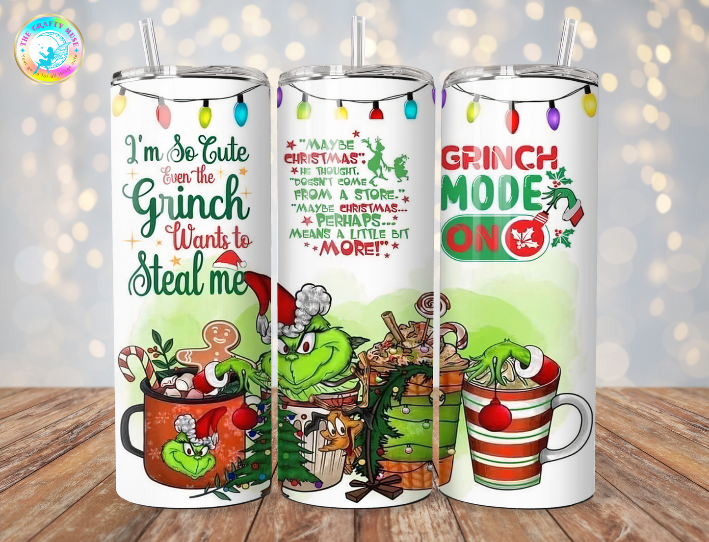 Christmas Grinch Themed 20 oz Tumblers