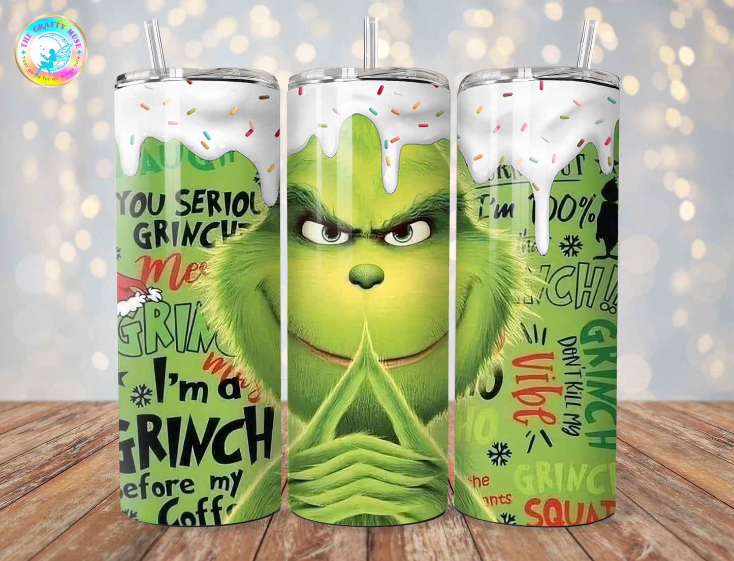 Christmas Grinch Themed 20 oz Tumblers