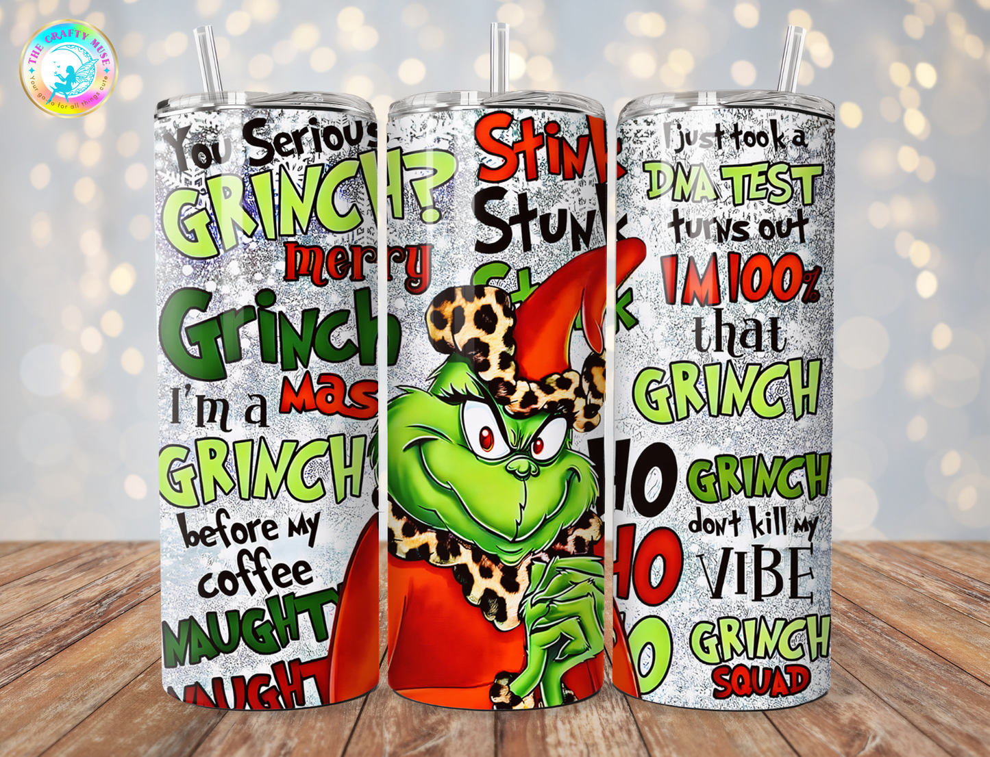 Christmas Grinch Themed 20 oz Tumblers