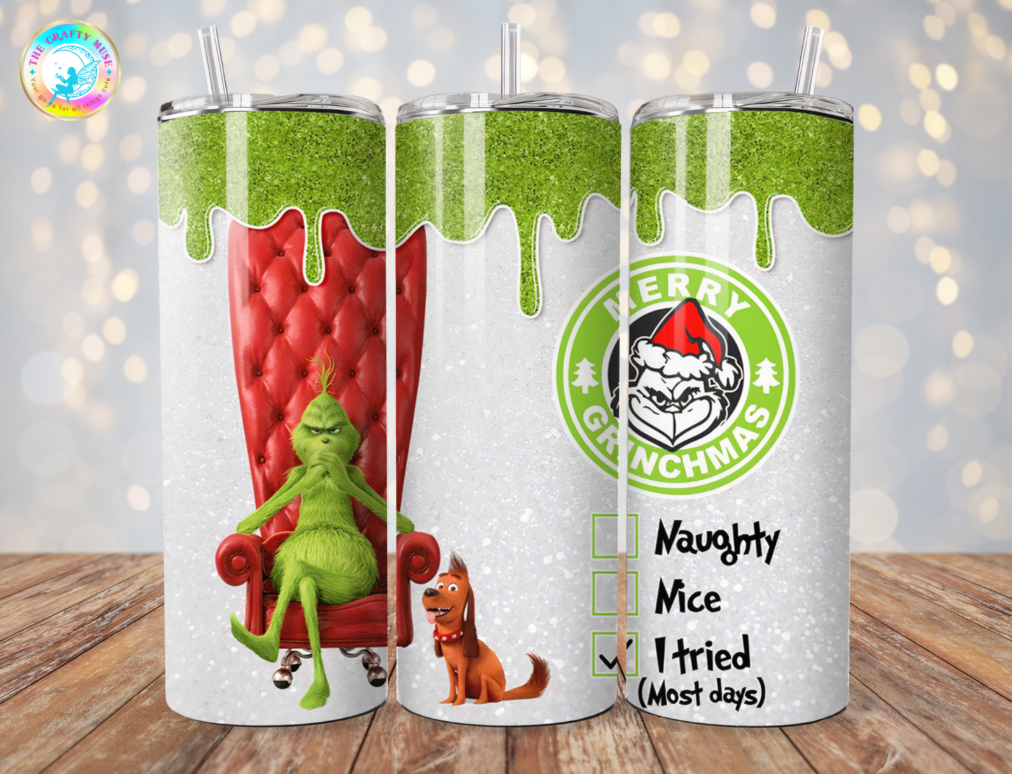 Christmas Grinch Themed 20 oz Tumblers