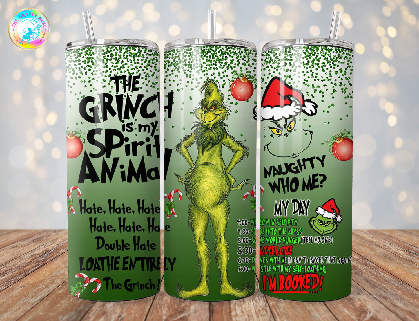 Christmas Grinch Themed 20 oz Tumblers