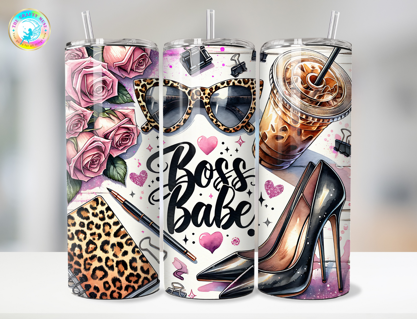 Boss Babe Themed 20 oz Tumblers