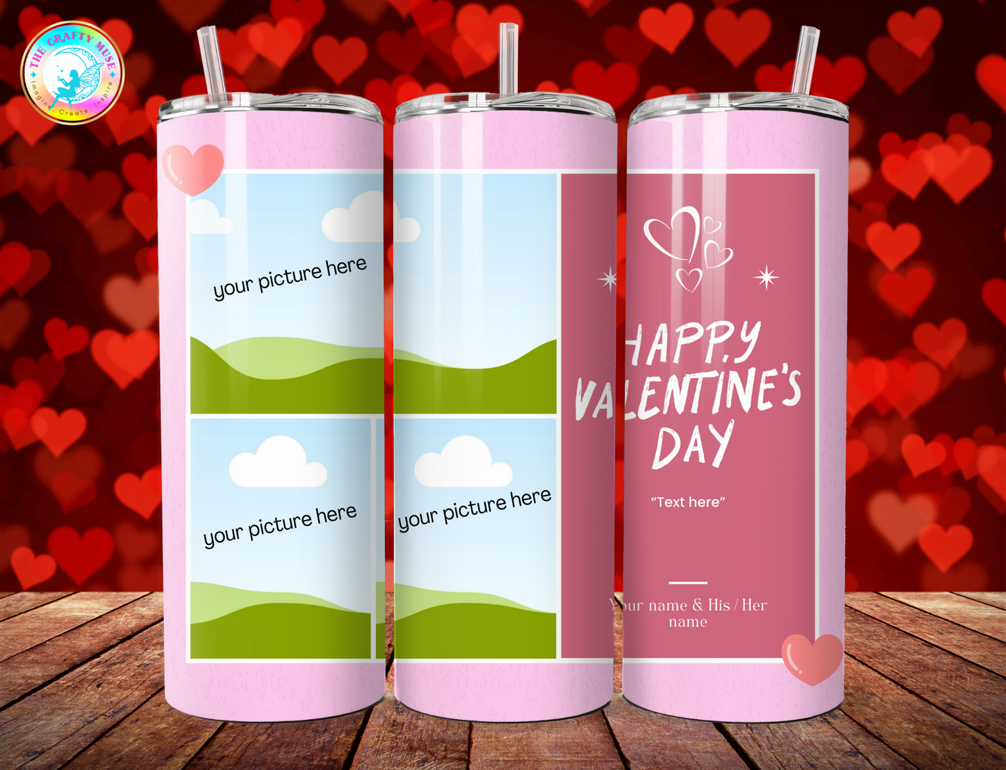 Valentine's Day Themed 20 oz Tumblers