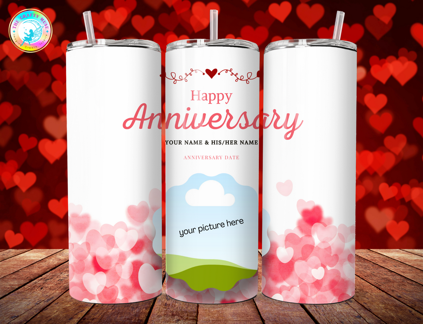 Valentine's Day Themed 20 oz Tumblers