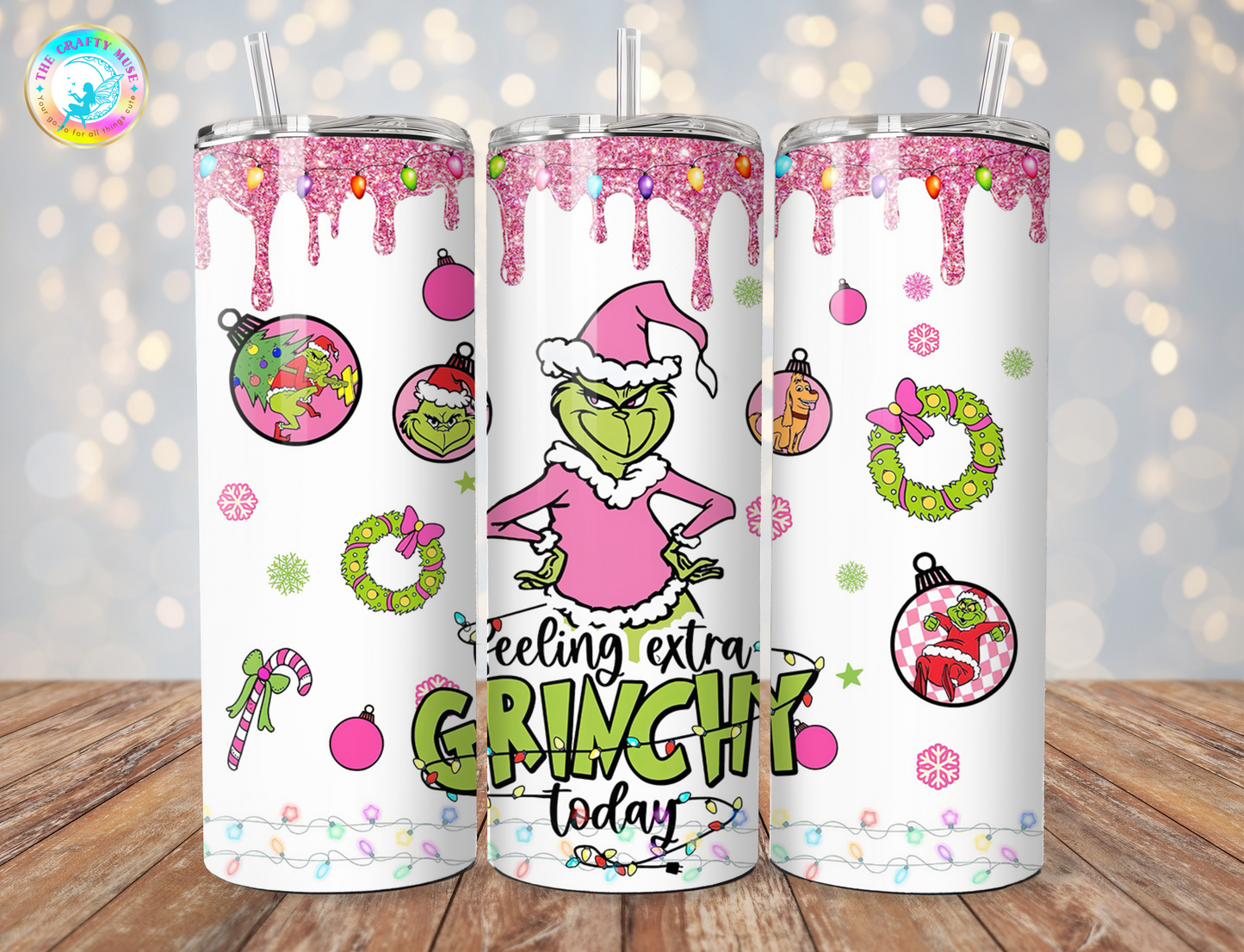 Christmas Grinch Themed 20 oz Tumblers