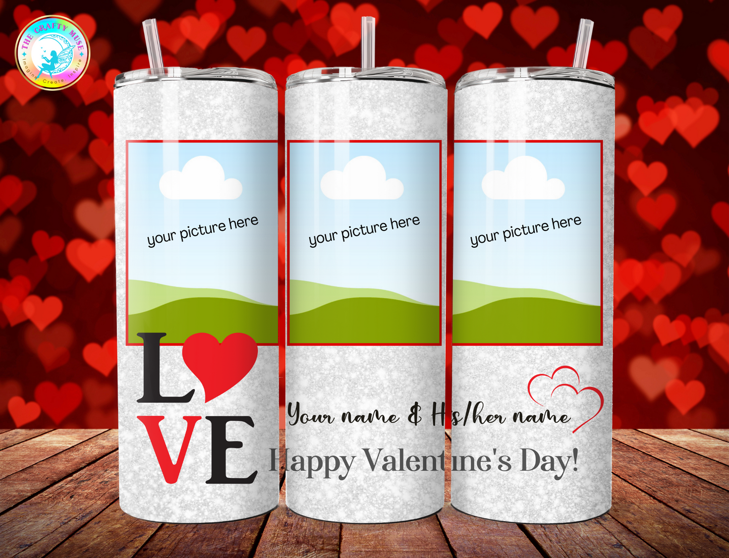 Valentine's Day Themed 20 oz Tumblers