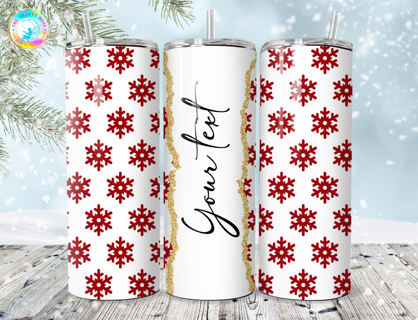 Christmas Themed Personalized 20 oz Tumblers
