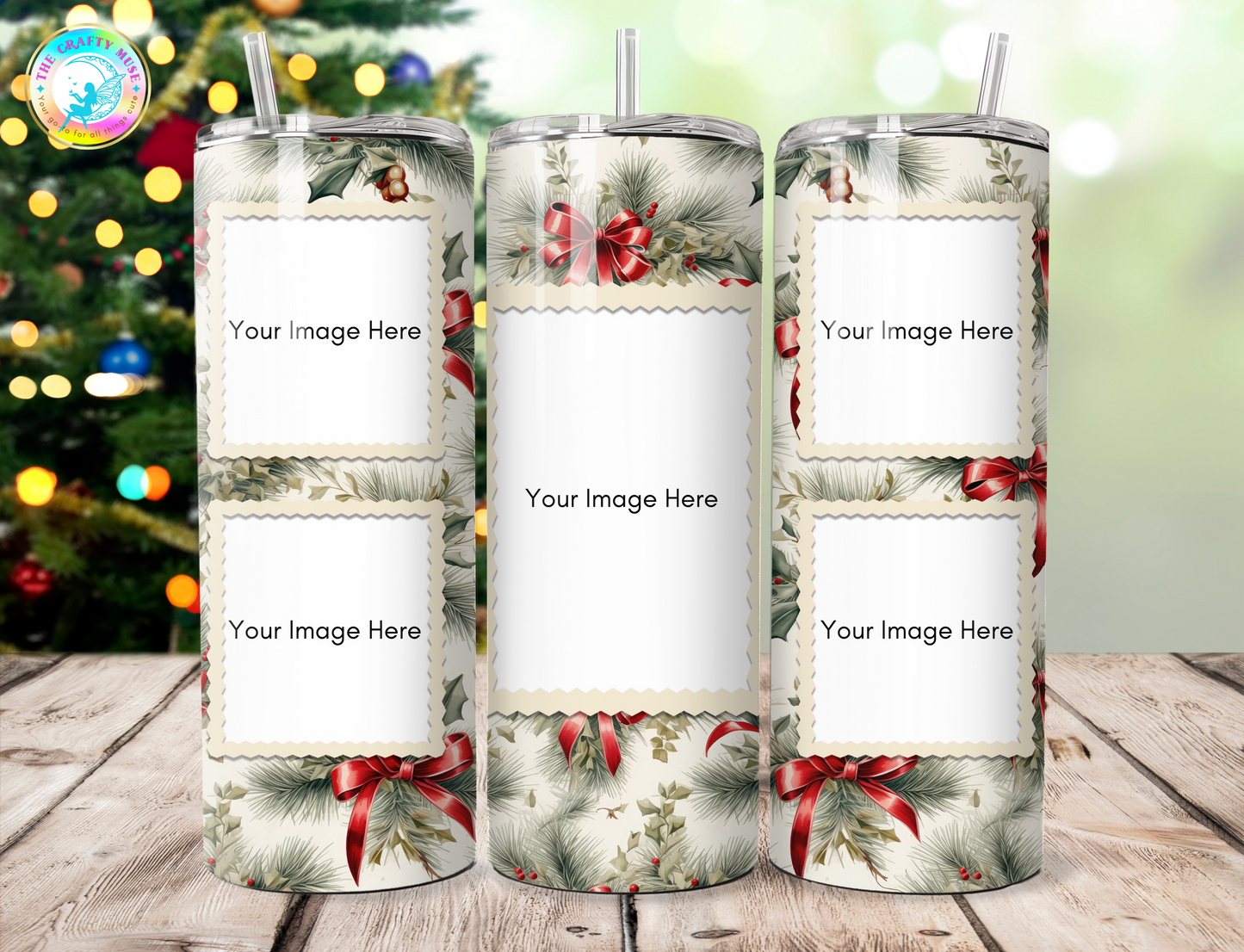Christmas Photo Themed 20 oz Tumblers
