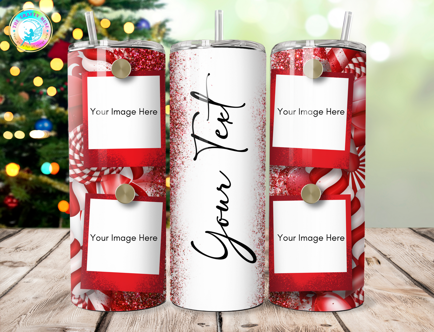 Christmas Photo Themed 20 oz Tumblers