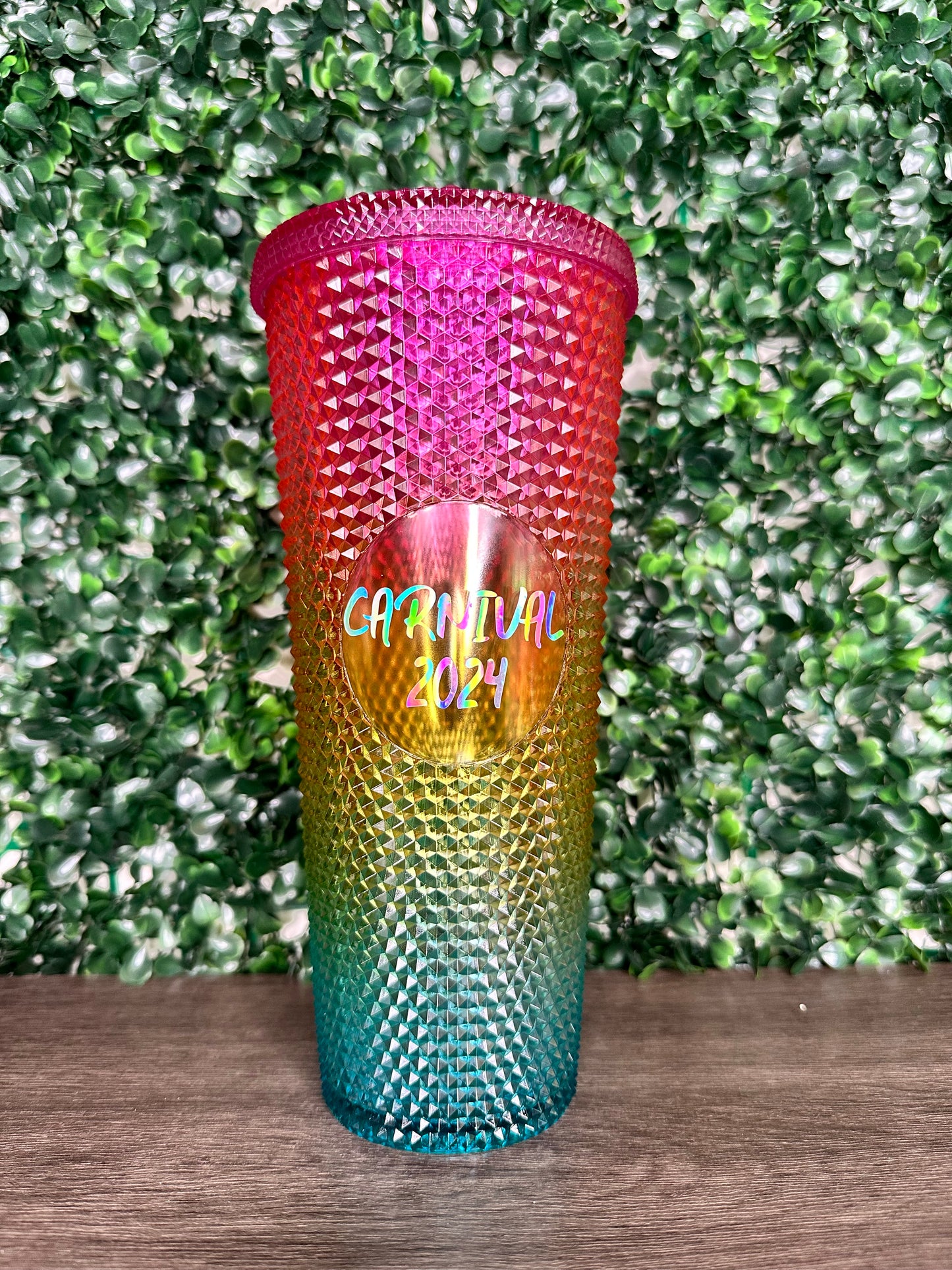 24 oz Studded Double-Walled Acrylic Tumblers (Circle is customizable)