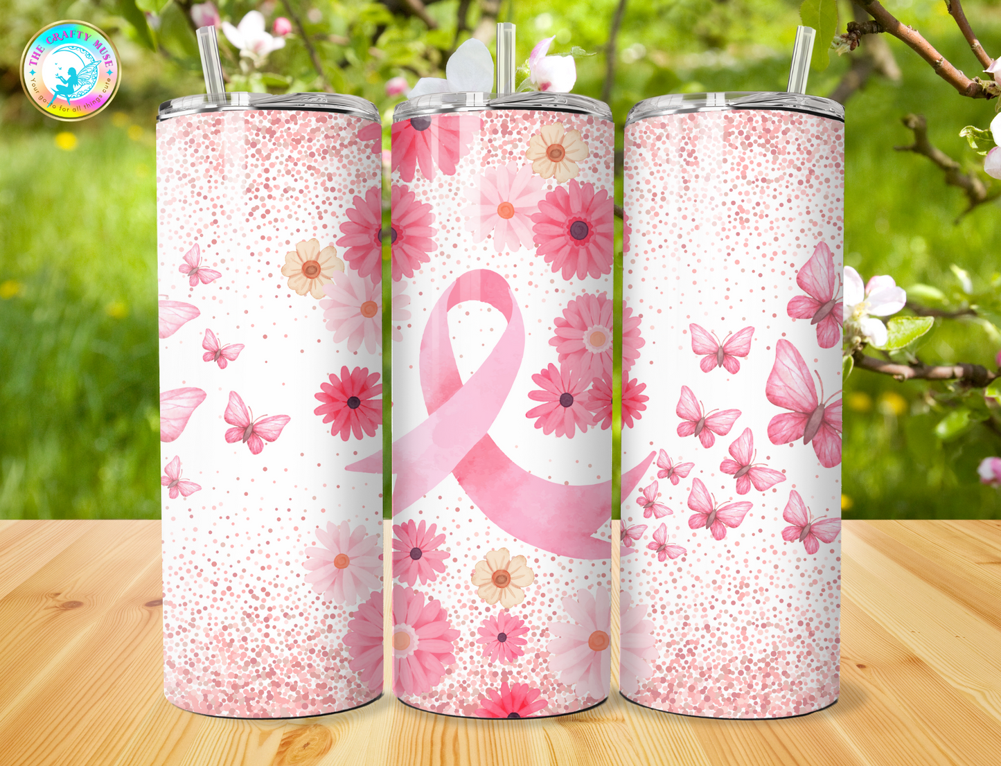 Breast Cancer Awareness Themed 20 oz Tumblers