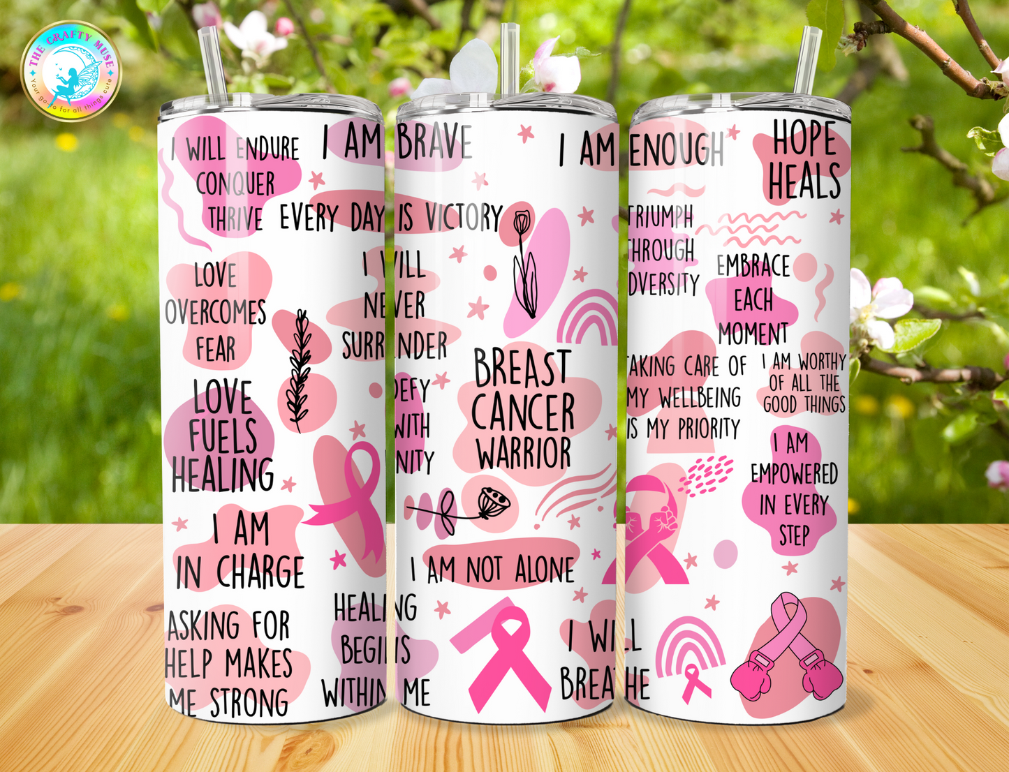 Breast Cancer Awareness Themed 20 oz Tumblers