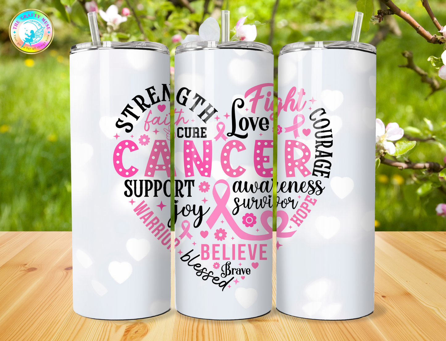 Breast Cancer Awareness Themed 20 oz Tumblers