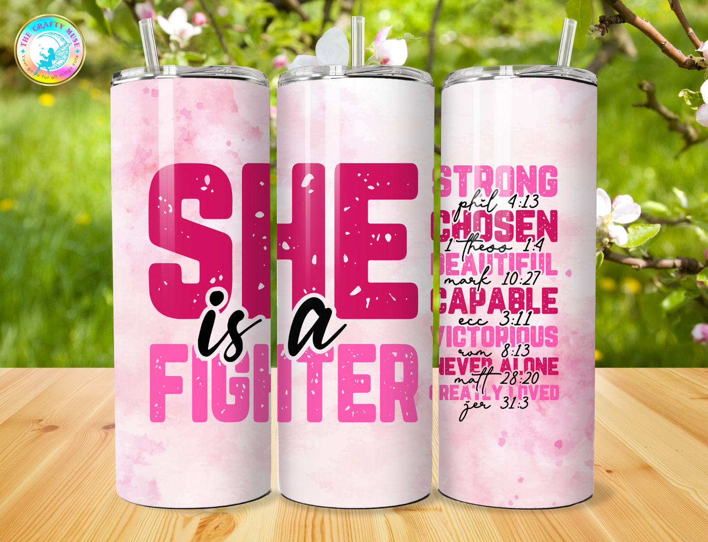 Breast Cancer Awareness Themed 20 oz Tumblers