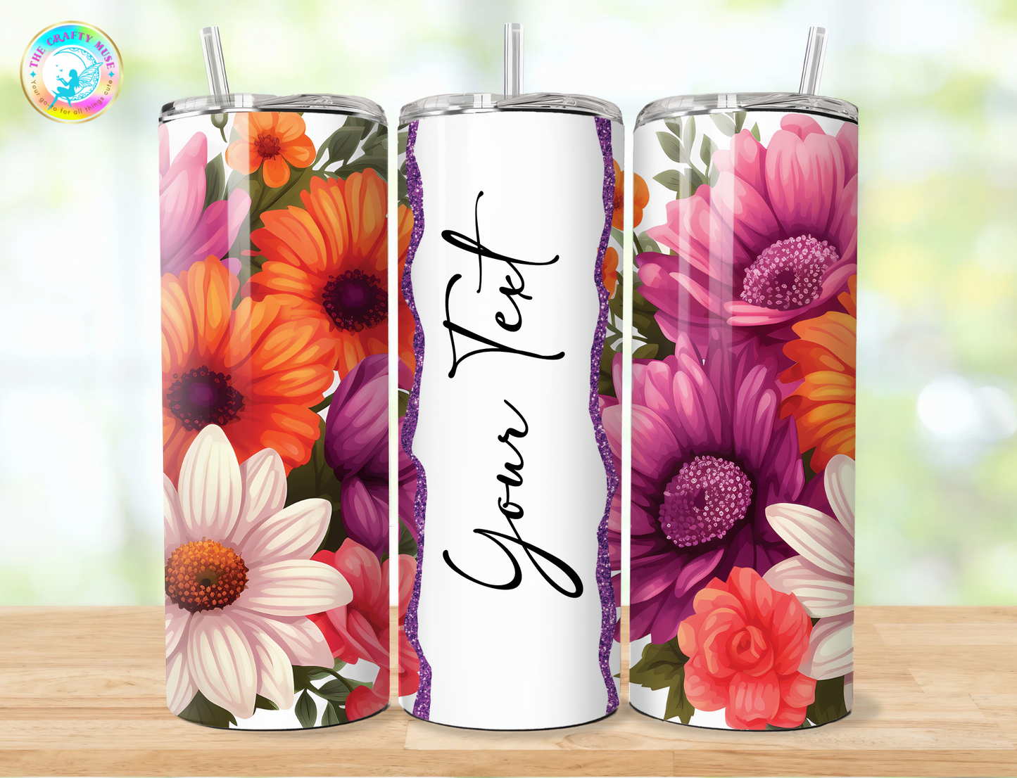 Floral Themed Personalized 20 oz Tumblers