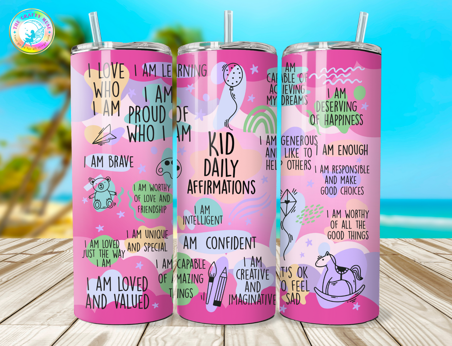 Back To School Themed 20 oz Tumblers