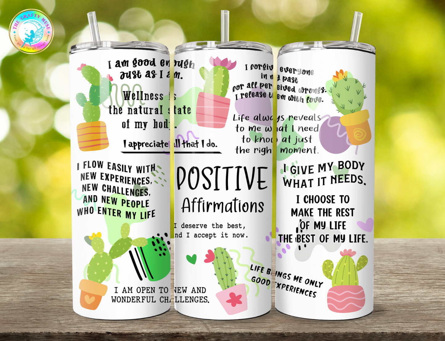 Self Love/Affirmations Themed 20 oz Tumblers