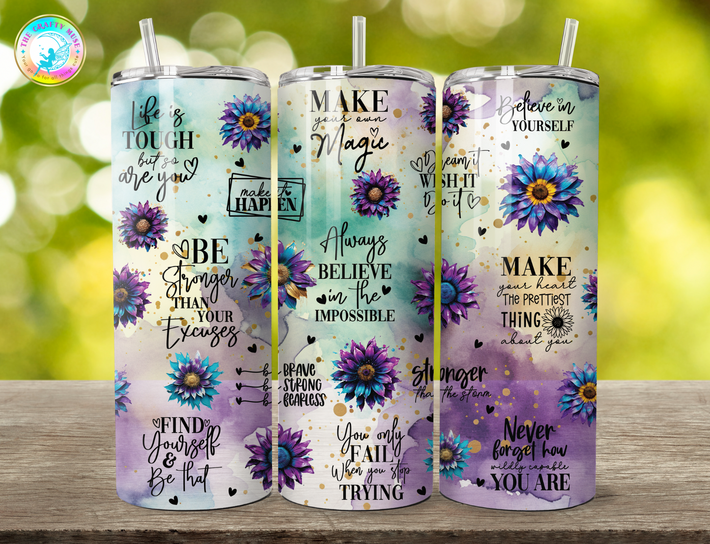 Self Love/Affirmations Themed 20 oz Tumblers