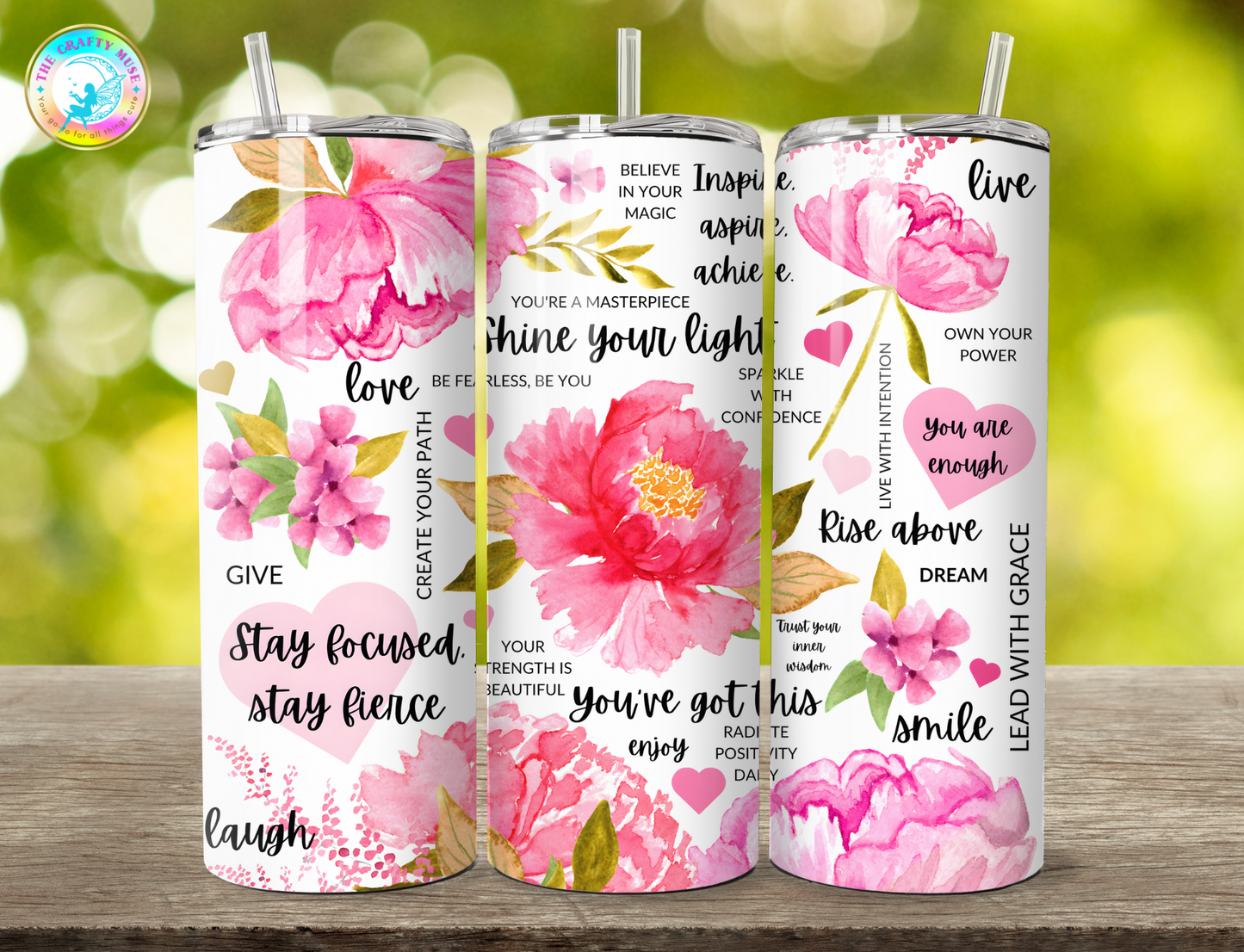 Self Love/Affirmations Themed 20 oz Tumblers
