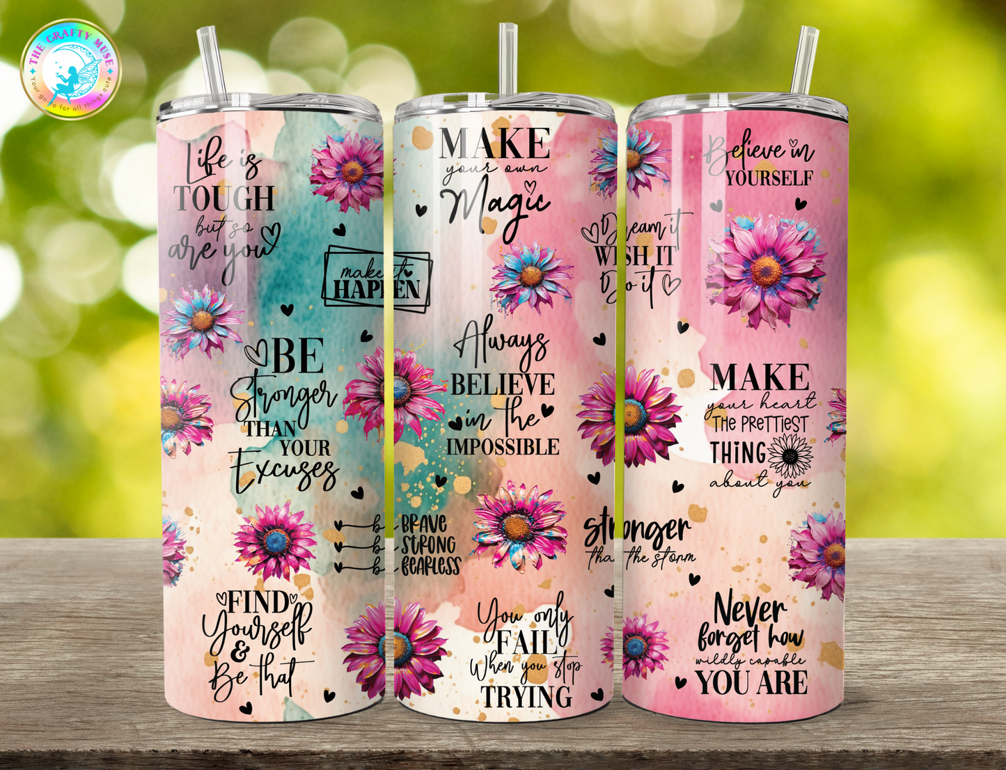 Self Love/Affirmations Themed 20 oz Tumblers