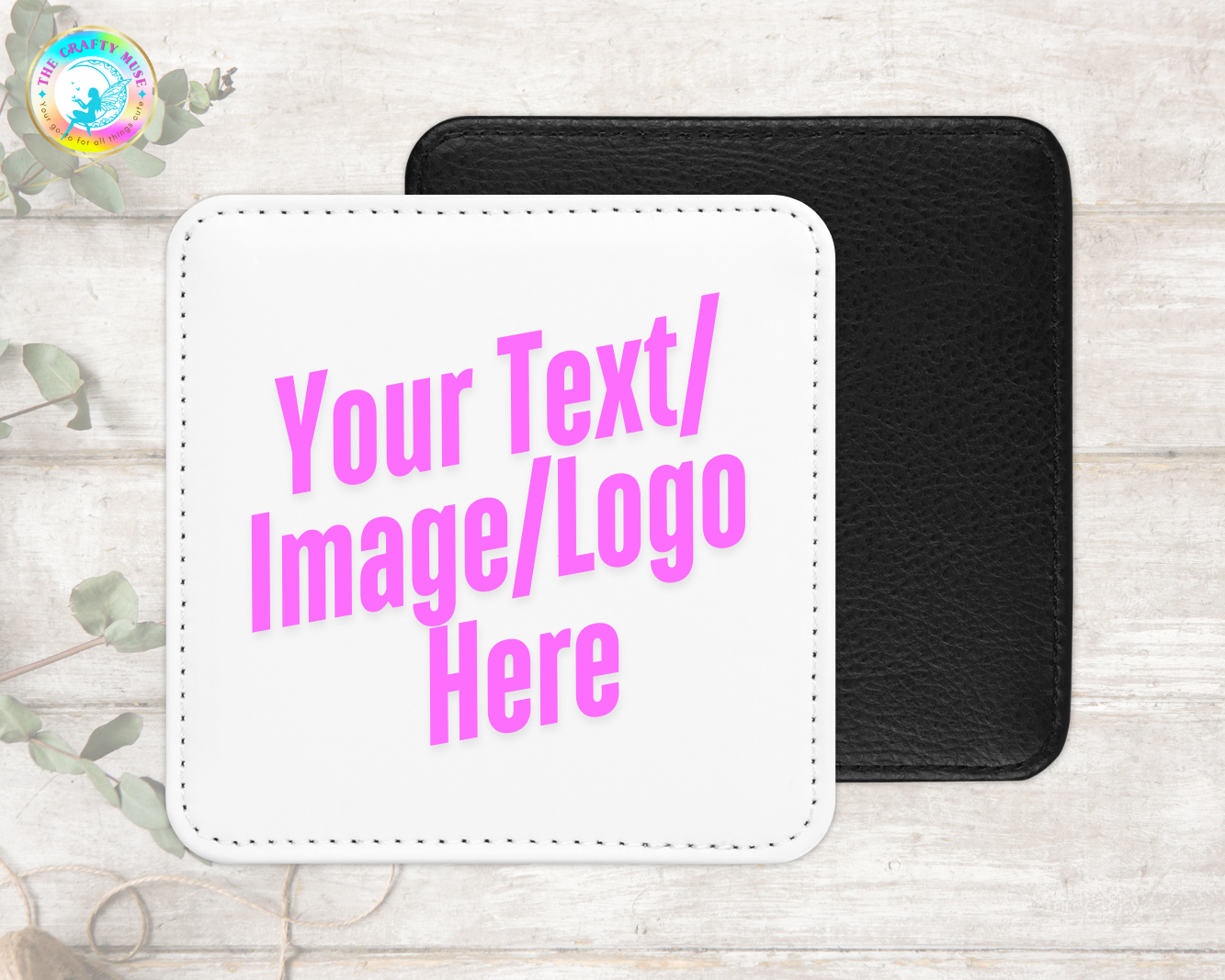 PU Leather Coaster (Customizable)