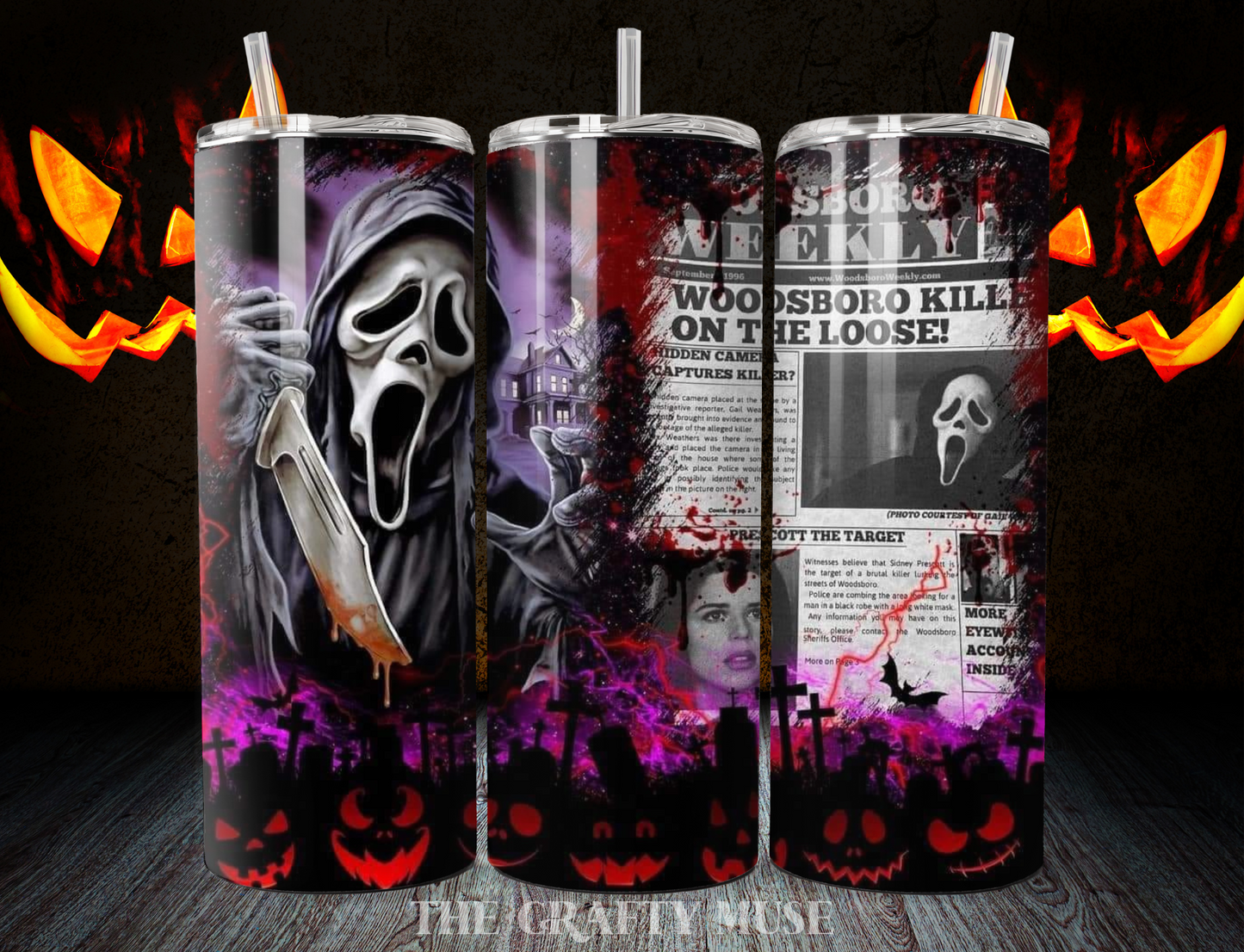 Halloween Horror Themed 20 oz Tumblers