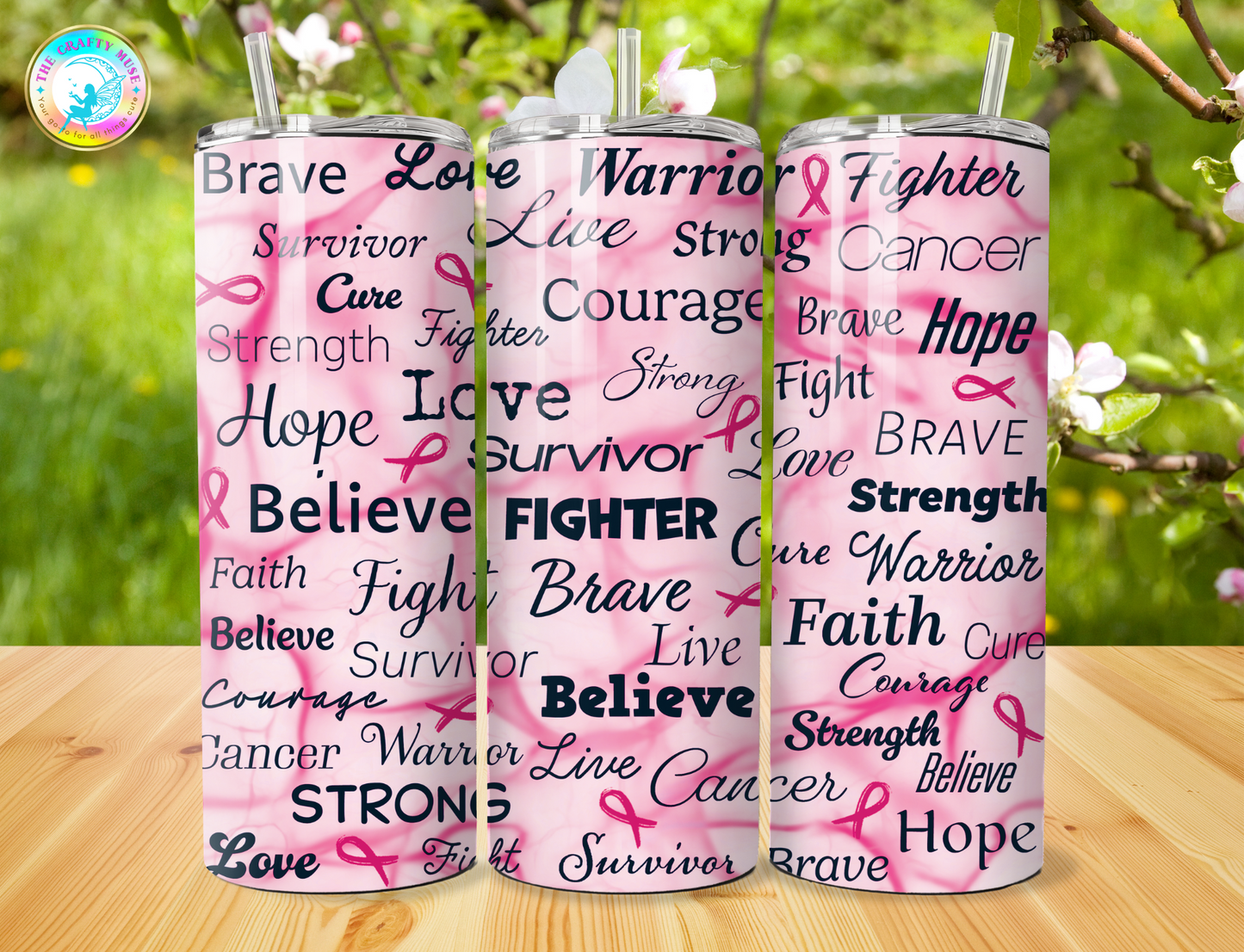 Breast Cancer Awareness Themed 20 oz Tumblers