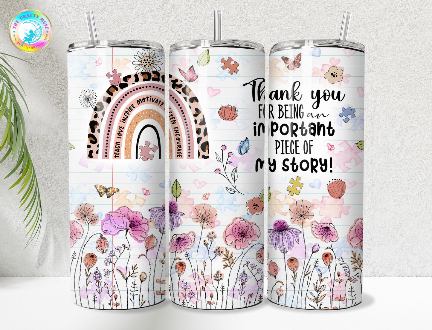 Teacher Appreciation Themed 20 oz Tumblers