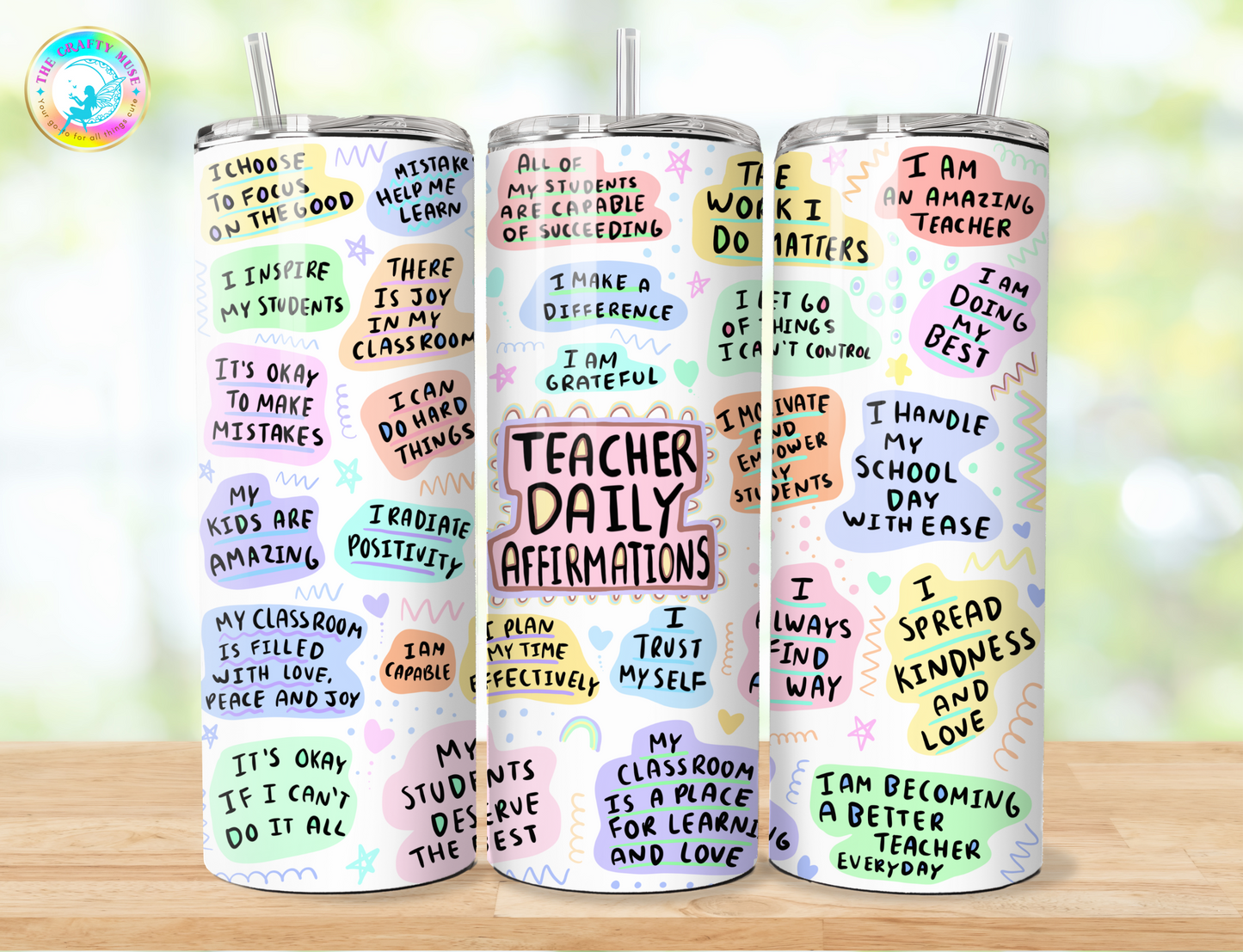 Teacher Appreciation Themed 20 oz Tumblers