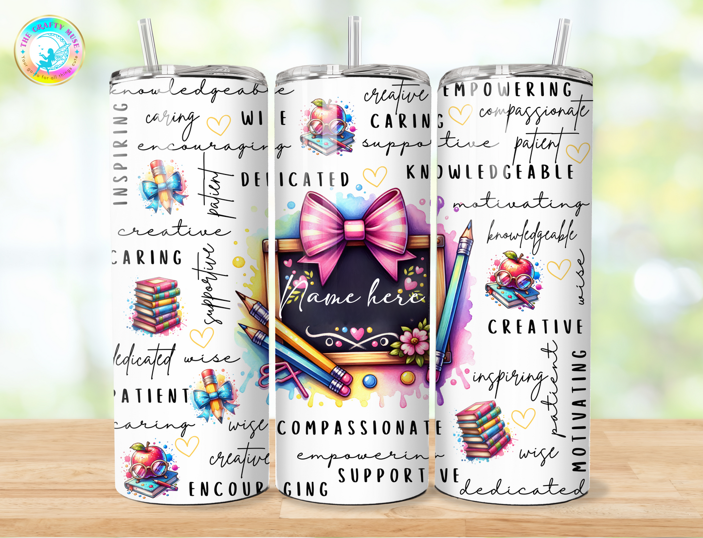 Teacher Appreciation Themed 20 oz Tumblers