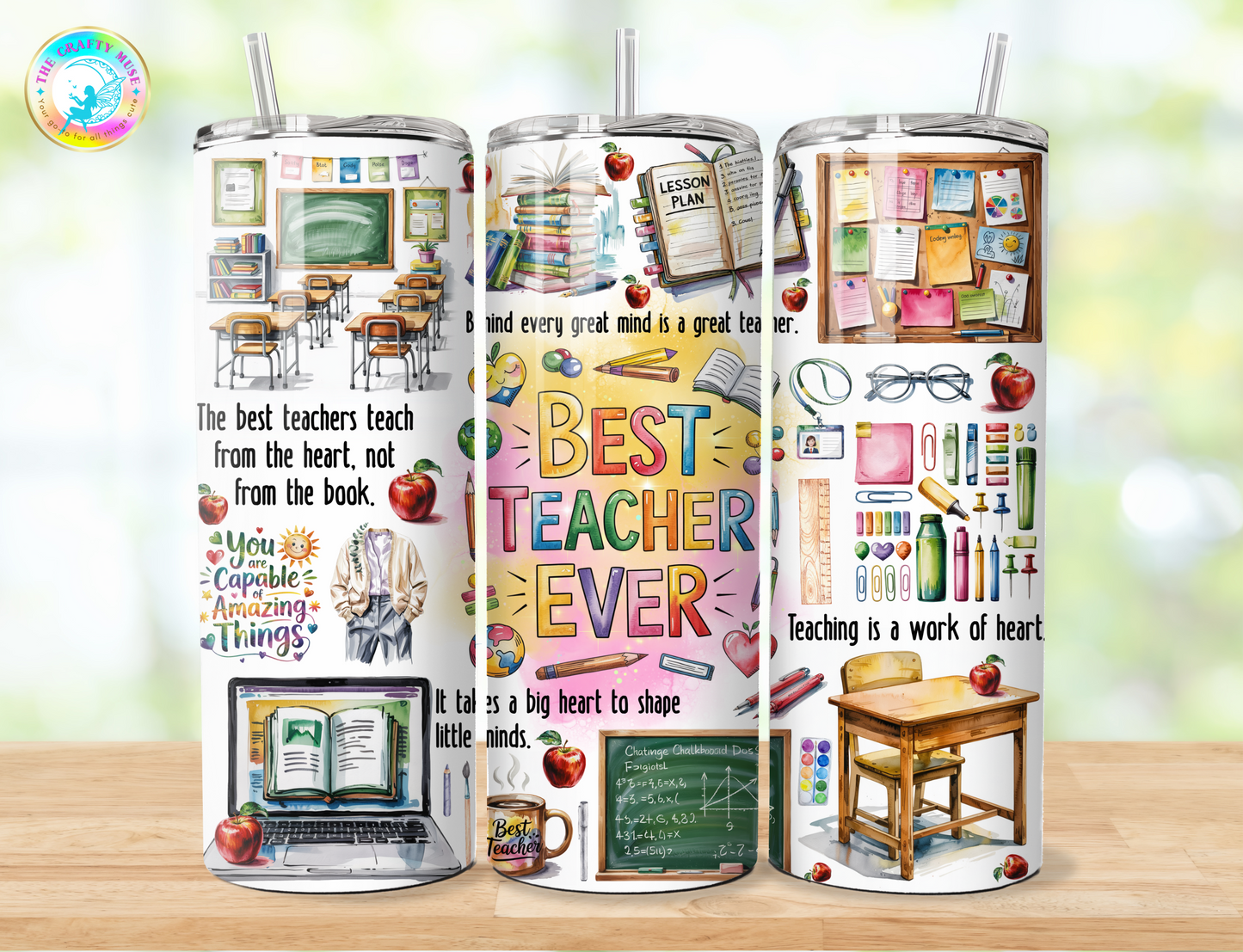 Teacher Appreciation Themed 20 oz Tumblers